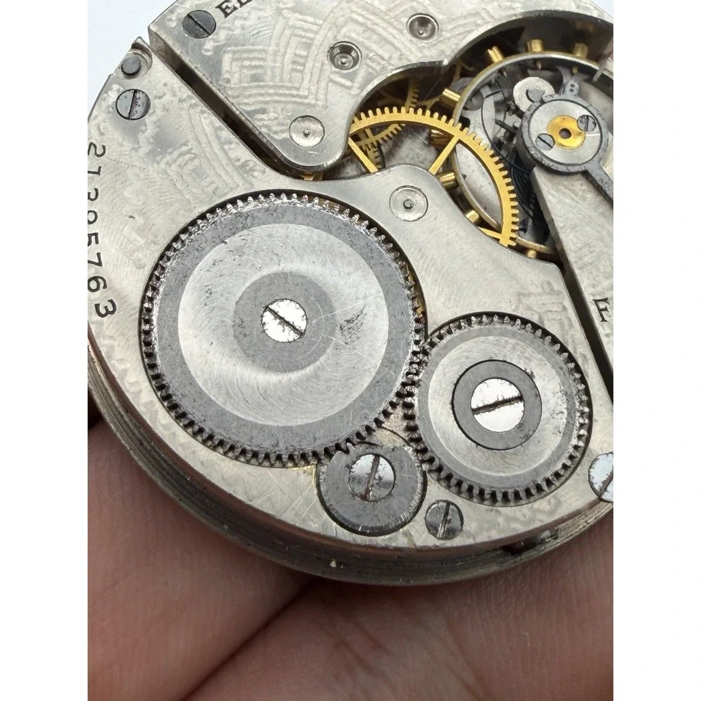 Vintage 1920s Elgin Pocket Watch Movement Only